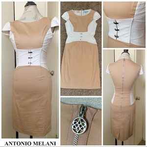 Antonio Melani body con corset career dress sz 0